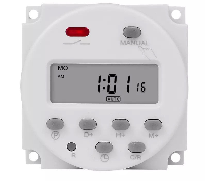 Digital 12V DC 16 On/Off Daily / Weekly Programmable Timer Switch. Automatically Turn On or Off up to 16 Times Daily, 15 weekly all 12V DC Appliances.