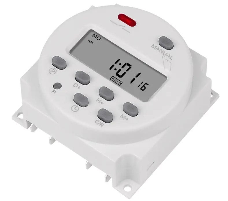 Digital 12V DC 16 On/Off Daily / Weekly Programmable Timer Switch. Automatically Turn On or Off up to 16 Times Daily, 15 weekly all 12V DC Appliances.