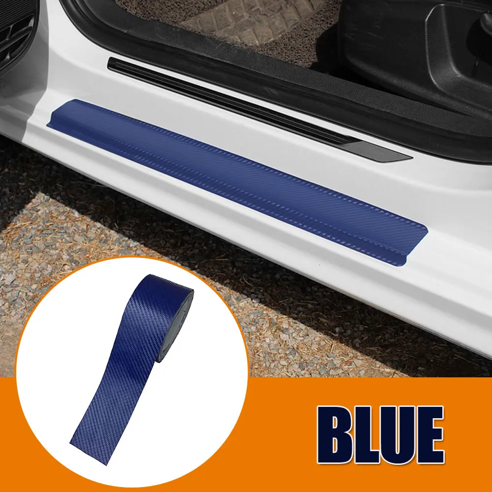 Self-Adhesive 10cm x 3m 3D Carbon Fiber Tape, high gloss with a smooth finish, perfect for high wear arears on door Sills in the automotive, trucks and heavy equipment to protect the original paint from scratches and scuff marks. Product Features: Self-Adhesive but removable but doesn't harm original paint. Water-resistant, easy to clean with water and soap