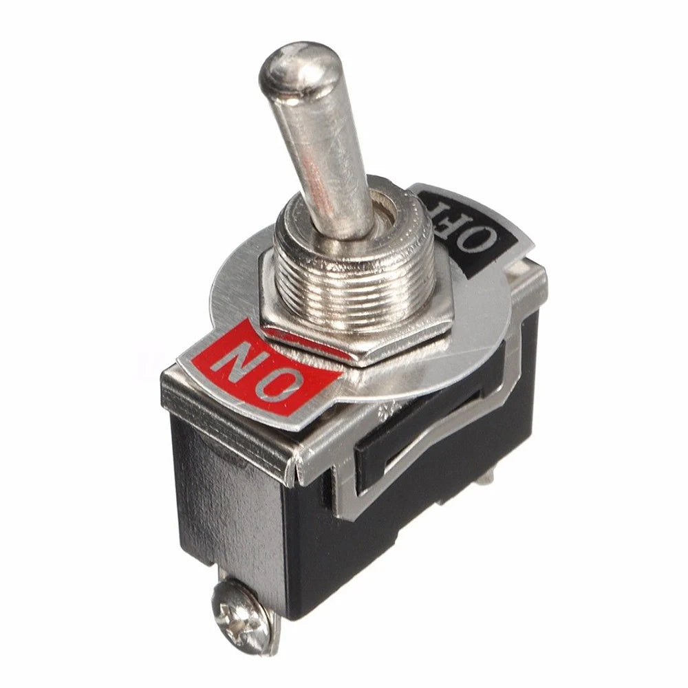 Heavy Duty On/Off Small Spst Toggle Switch Miniature + Waterproof Cover 12v Rocker Car Products Interior Parts Start Stop Button