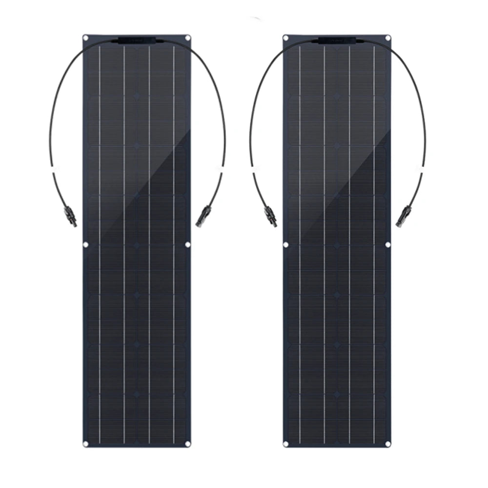 50W 100W Monocrystalline Flexible Solar Panel Kit 12V Battery Charger System For Home Camping Car RV Boat Off-grid Applications