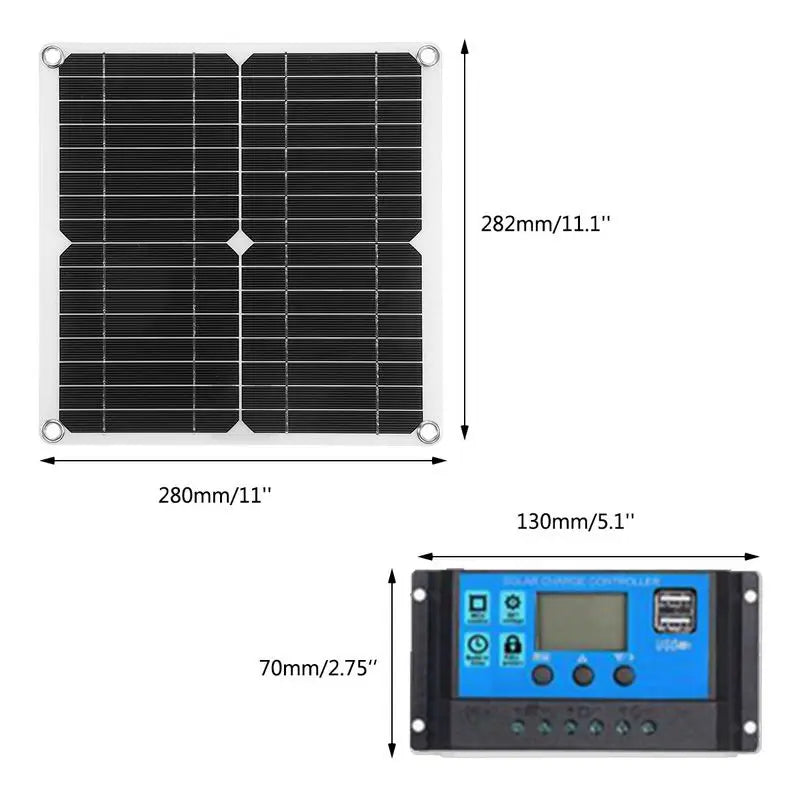 40W Solar Panel Kit 18V Solar Cells Monocrystalline Silicon Solar Panel Power Bank + 10-60A Controller Solar Battery Charger Kit
