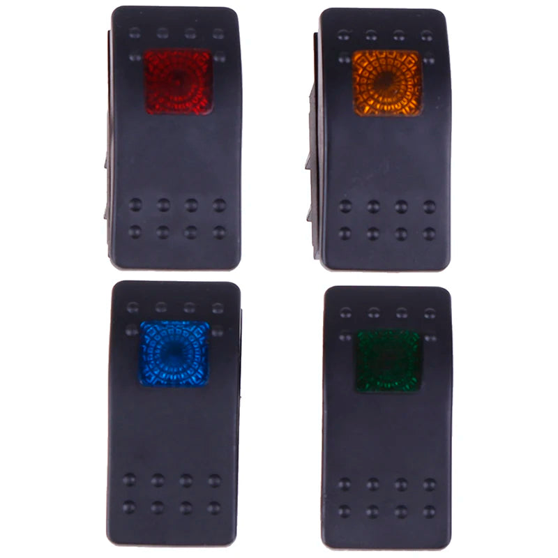 Waterproof Bar Rocker Toggle Switch Car Boat Marine Rocker Switch Button 12v/35A LED Light Lamp 4pin Switch - Free Shipping