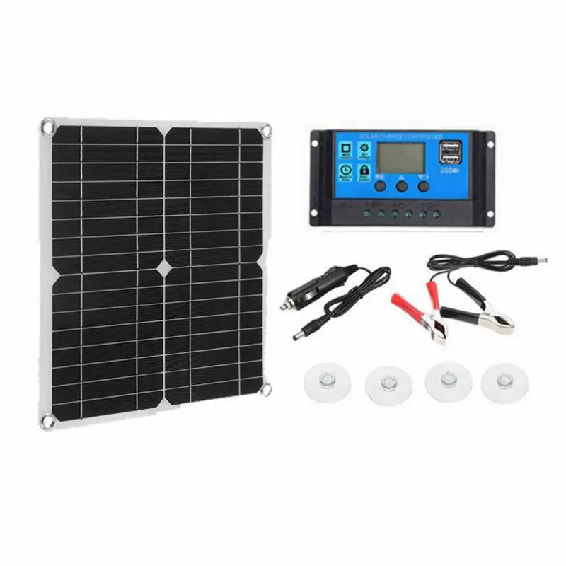 40W Solar Panel Kit 18V Solar Cells Monocrystalline Silicon Solar Panel Power Bank + 10-60A Controller Solar Battery Charger Kit