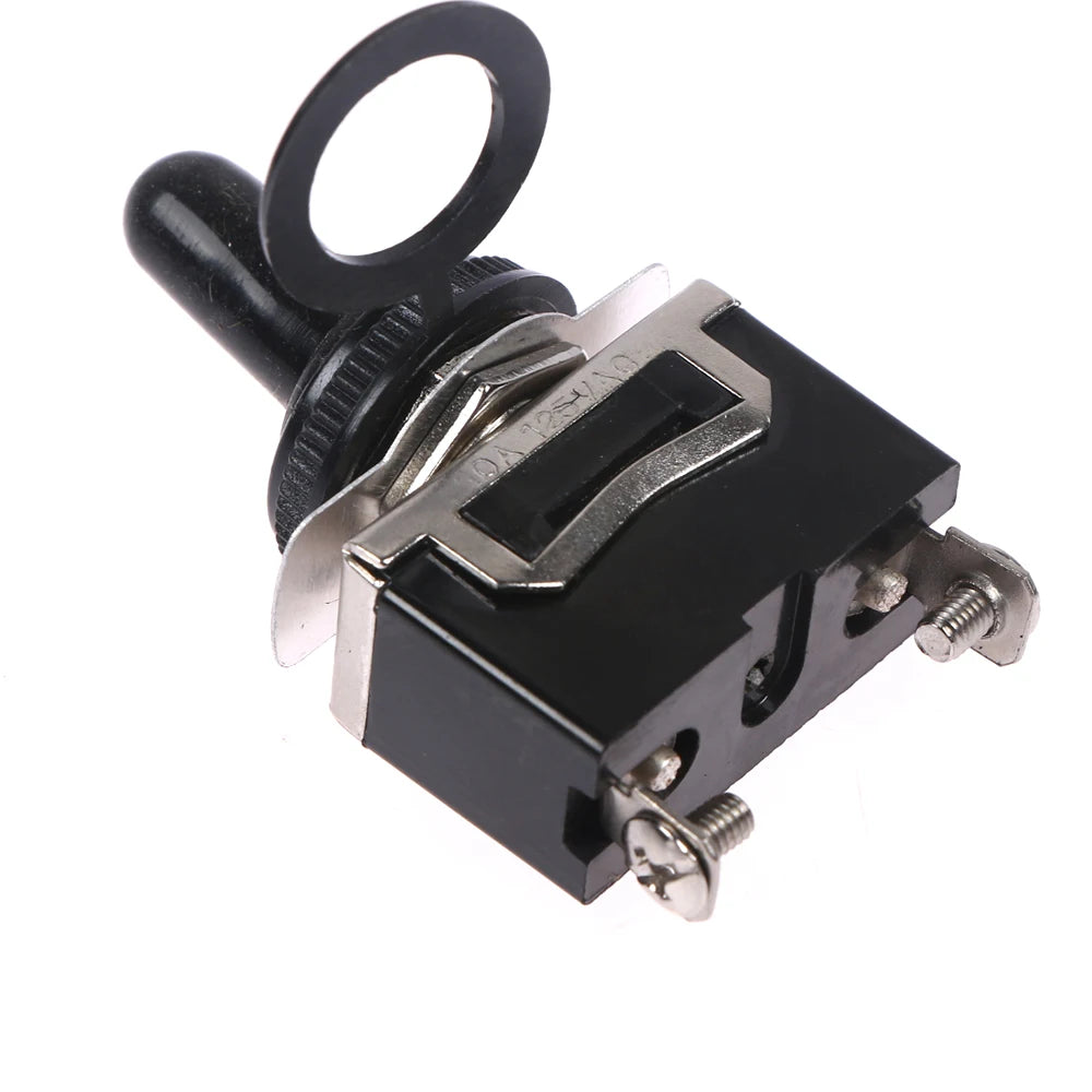 Heavy Duty On/Off Small Spst Toggle Switch Miniature + Waterproof Cover 12v Rocker Car Products Interior Parts Start Stop Button