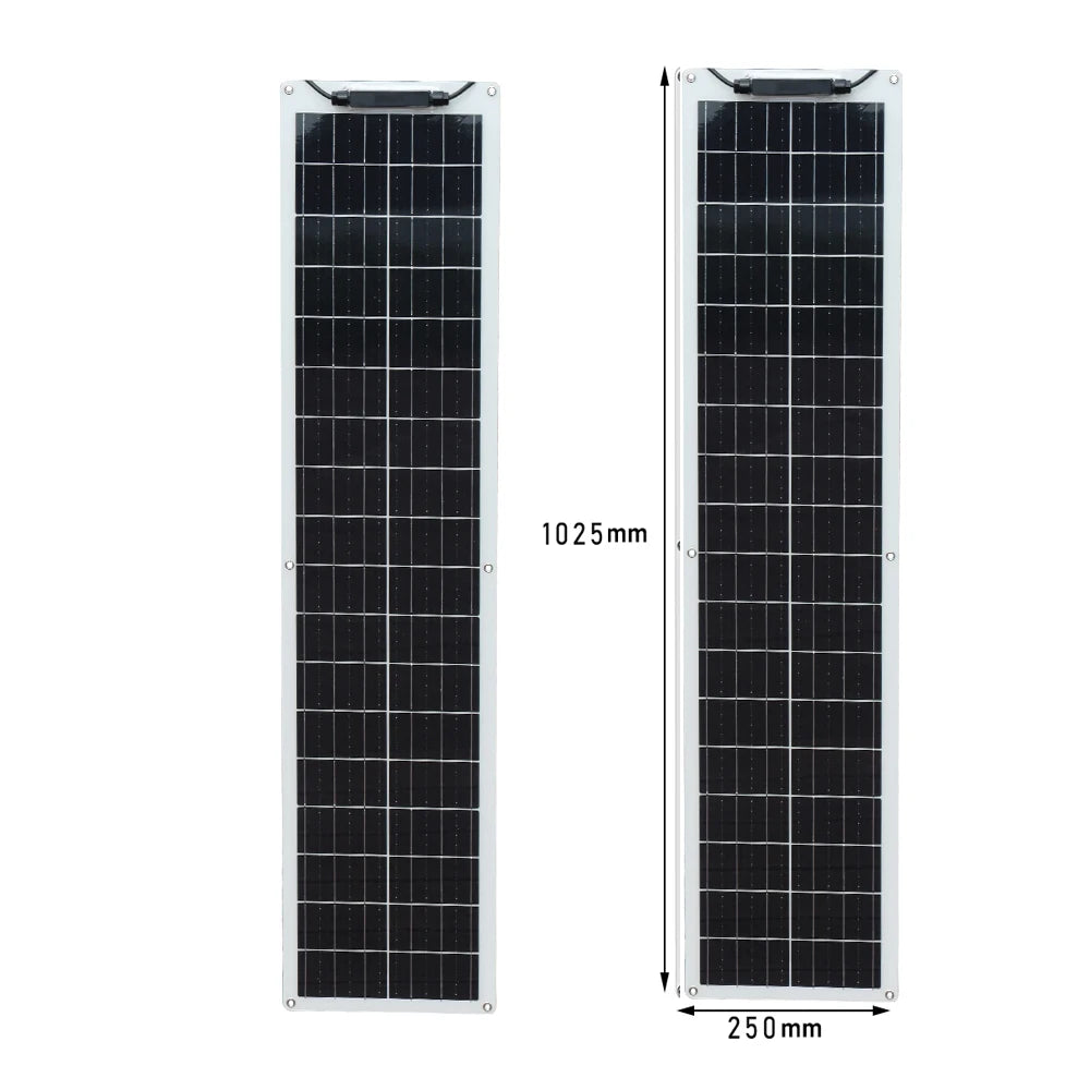 50W 100W Monocrystalline Flexible Solar Panel Kit 12V Battery Charger System For Home Camping Car RV Boat Off-grid Applications