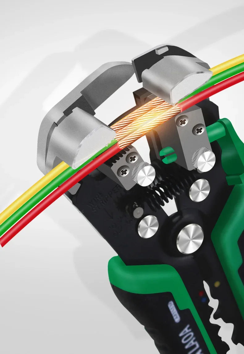 LAOA Automatic Wire Stripper with Built-in Springs New Type Electrician Cable Cutting Tool Crimping For Electrician Crimpping