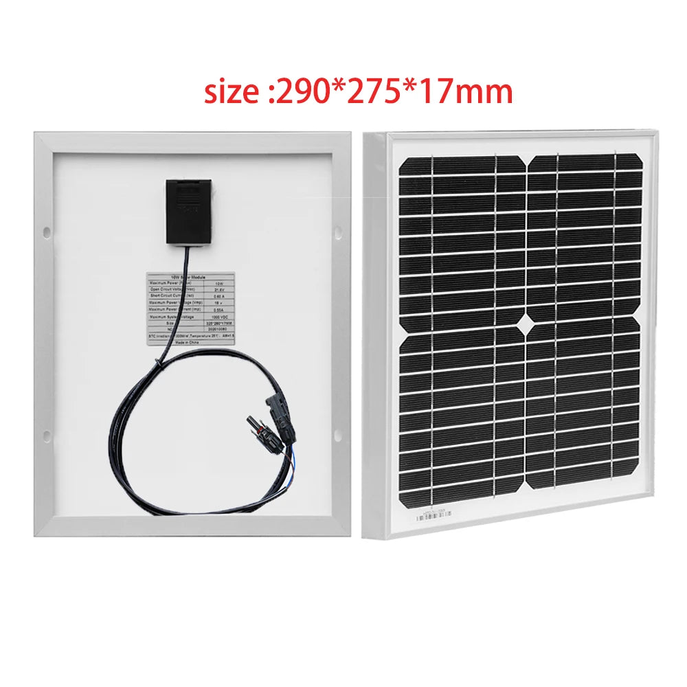 XINPUGUANG 10W 20W 50W Mono Solar Panel 18V High-Efficiency Monocrystalline PV Module Power Charger for RV Marine Rooftop Farm
