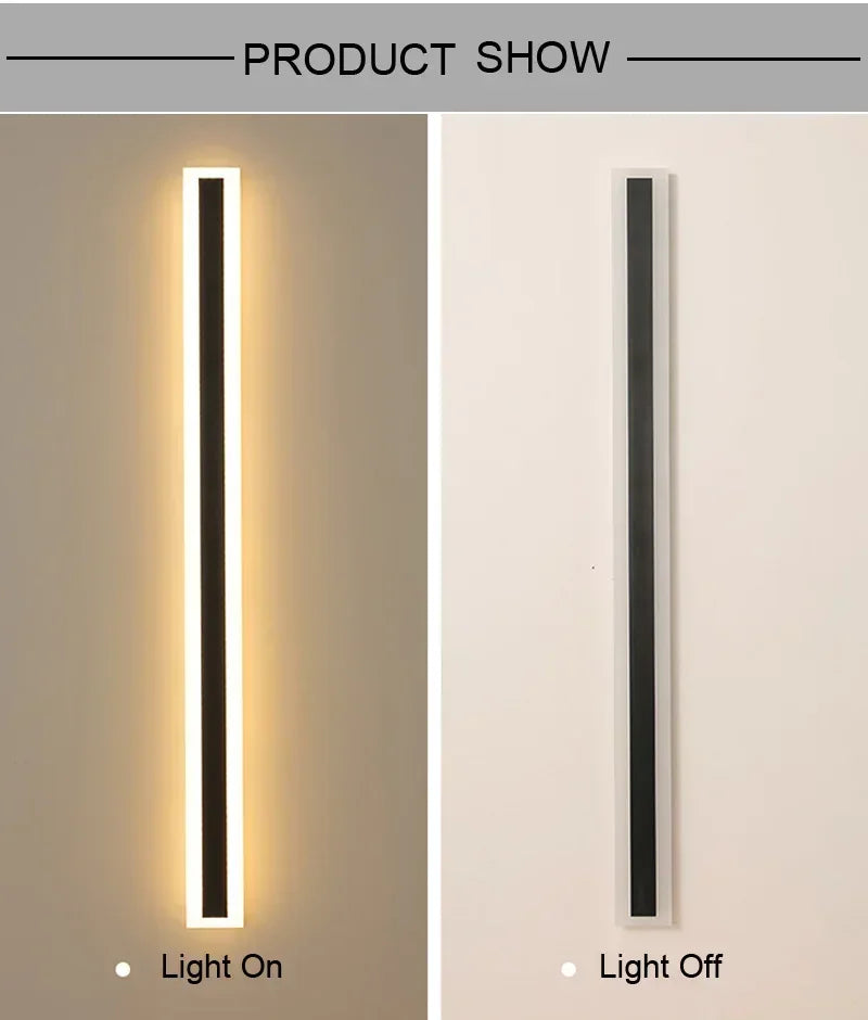Solar Led Wall Light Outdoor 100cm Waterproof IP65 Long Wall Lamp for Garden Porch Light Washing Lamp for Courtyard