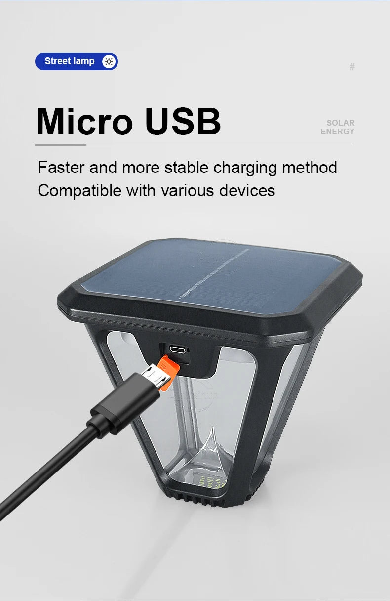 5000LM Outdoor Solar Lights Motion Sensor Solar Powered Lamp USB Rechargeable Wall Light Garden Decoration Landscape floodlight