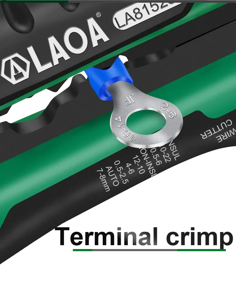 LAOA Automatic Wire Stripper with Built-in Springs New Type Electrician Cable Cutting Tool Crimping For Electrician Crimpping