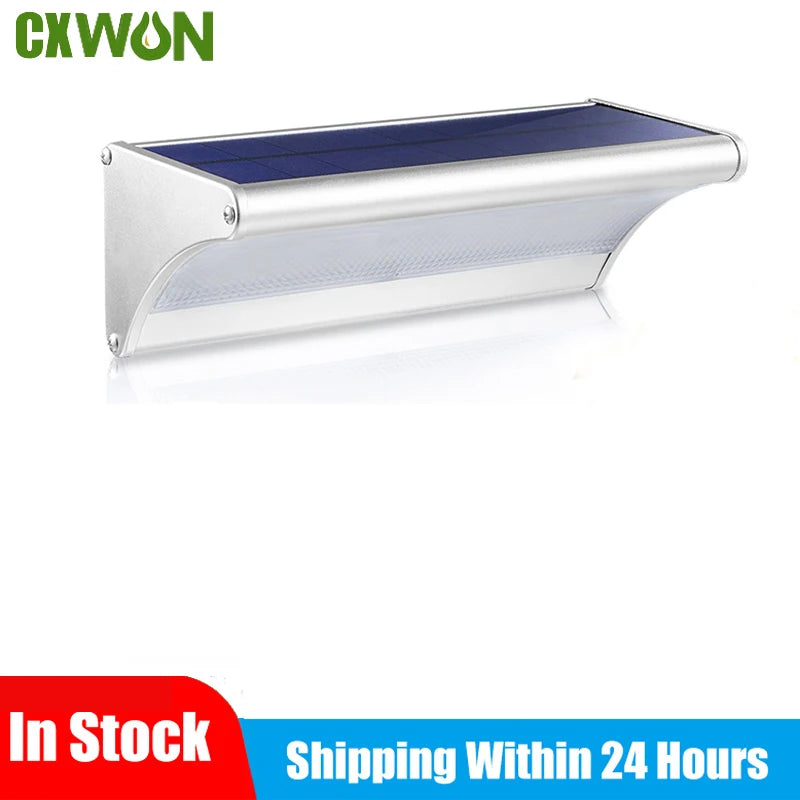 Outdoor Solar 60/48/24Led Lamp Waterproof Motion Sensor Solar Wall Lights Aluminum Alloy Home Security Solar Flood Light 6000mAh