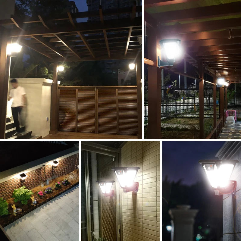 5000LM Outdoor Solar Lights Motion Sensor Solar Powered Lamp USB Rechargeable Wall Light Garden Decoration Landscape floodlight