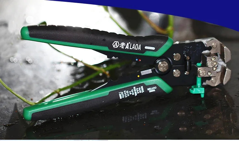 LAOA Automatic Wire Stripper with Built-in Springs New Type Electrician Cable Cutting Tool Crimping For Electrician Crimpping