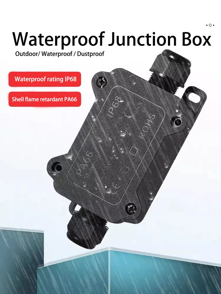 IP68 Waterproof Junction Box Electrical Connector 2-3Way Enclosure Block Cable Connecting Line Protection for Wiring Accessories