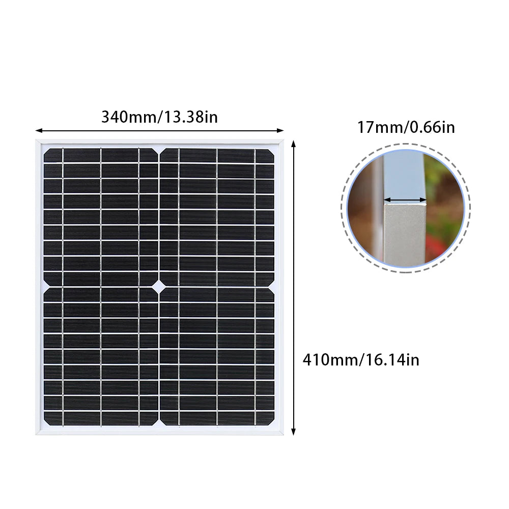 XINPUGUANG 10W 20W 50W Mono Solar Panel 18V High-Efficiency Monocrystalline PV Module Power Charger for RV Marine Rooftop Farm