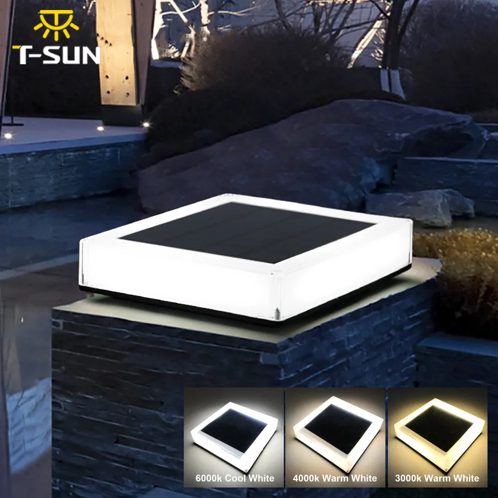 2PCS 3 Colors Solar Light Fence Light IP65 Outdoor Solar Lamp For Garden Decoration Gate Fence Wall Courtyard Cottage Solar Lamp - Free Shipping