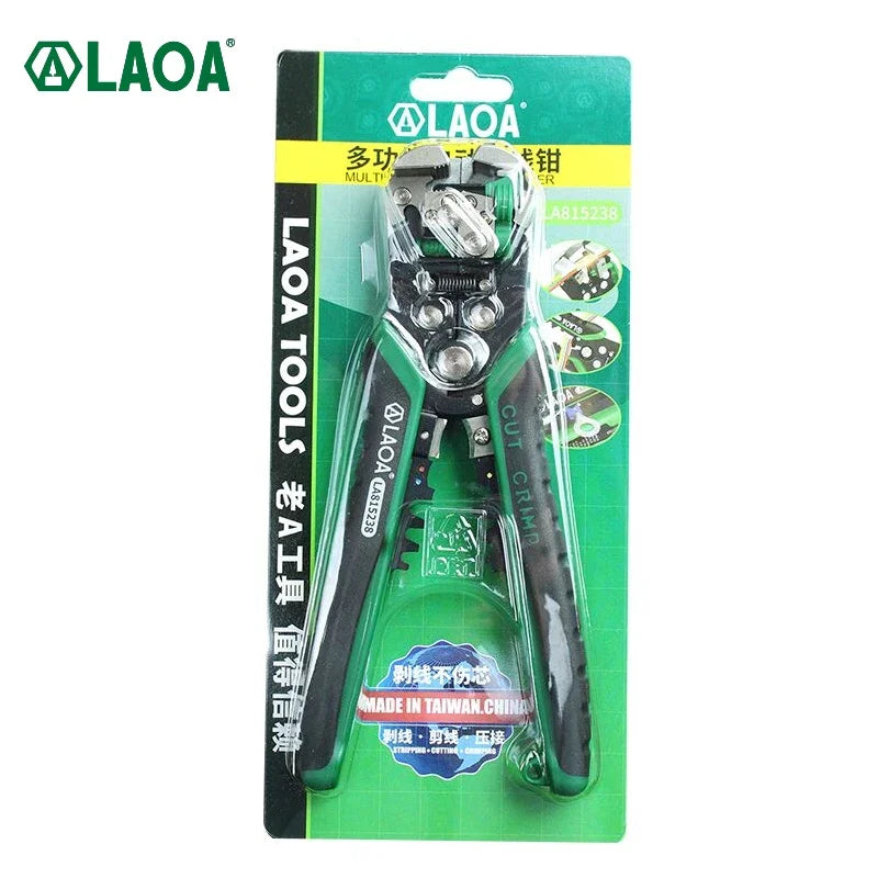 LAOA Automatic Wire Stripper with Built-in Springs New Type Electrician Cable Cutting Tool Crimping For Electrician Crimpping
