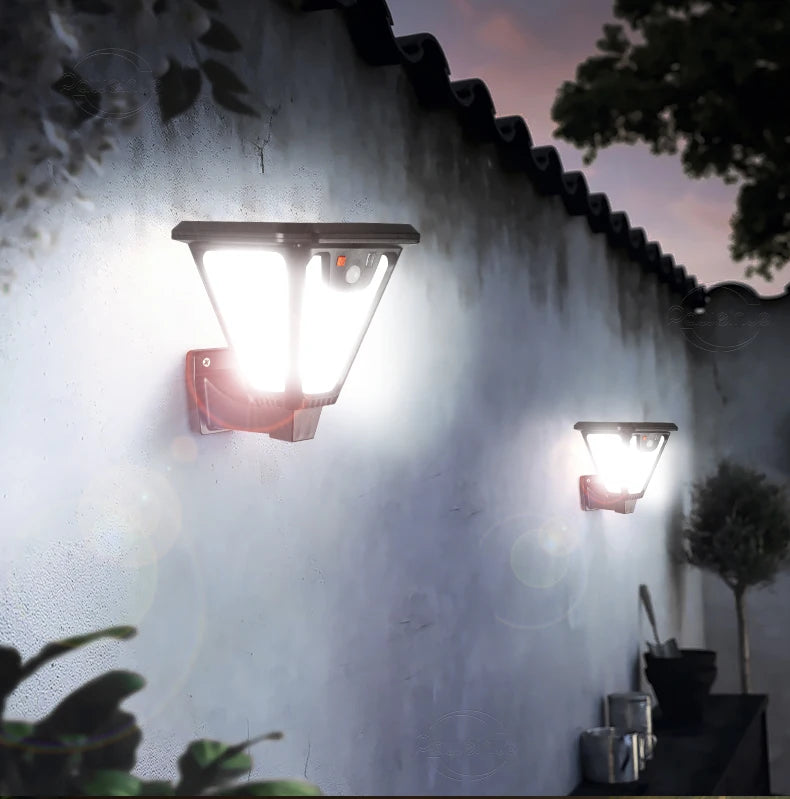 5000LM Outdoor Solar Lights Motion Sensor Solar Powered Lamp USB Rechargeable Wall Light Garden Decoration Landscape floodlight