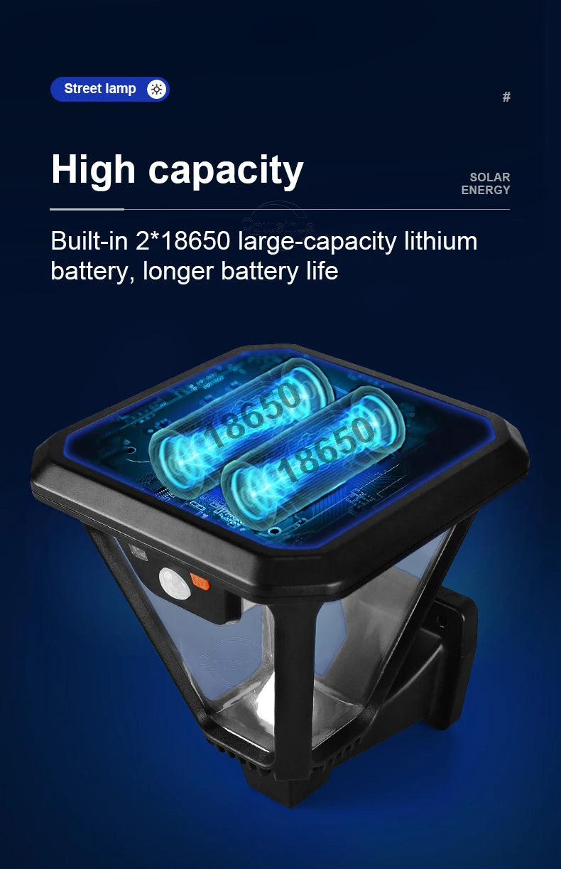 5000LM Outdoor Solar Lights Motion Sensor Solar Powered Lamp USB Rechargeable Wall Light Garden Decoration Landscape floodlight