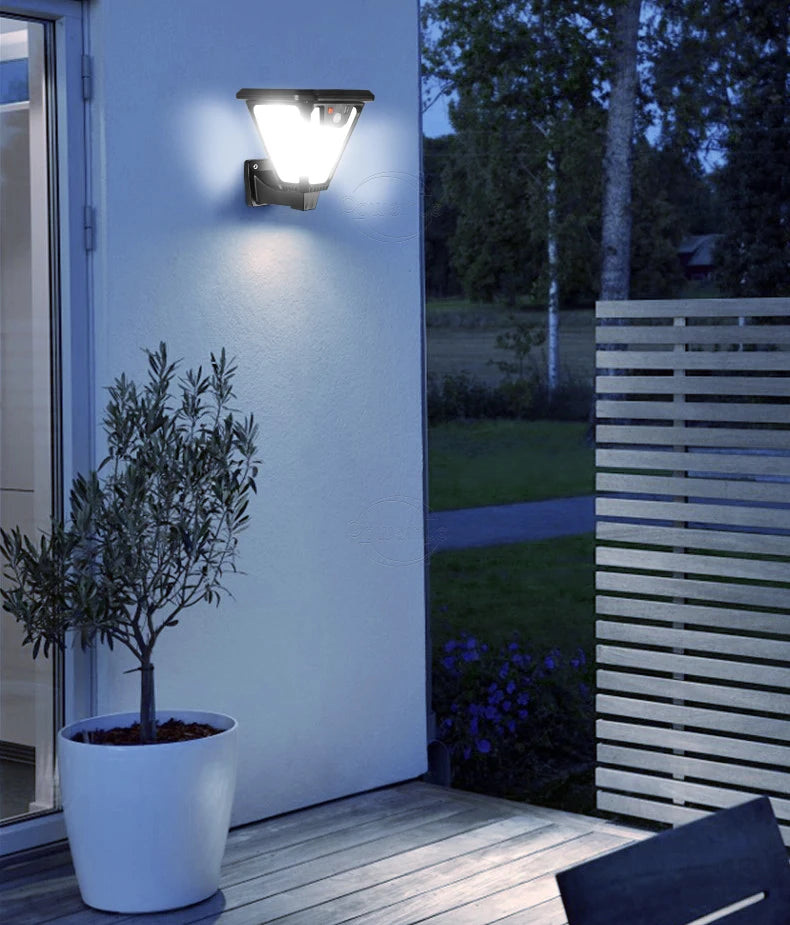 LED Solar Light Motion Sensor Outdoor Garden Street Light Remote Control Waterproof Wall Light Garage Floodlight Courtyard light