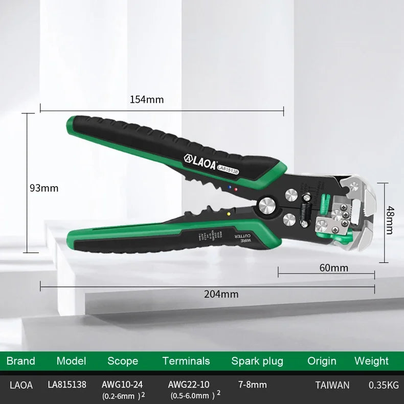 LAOA Automatic Wire Stripper with Built-in Springs New Type Electrician Cable Cutting Tool Crimping For Electrician Crimpping