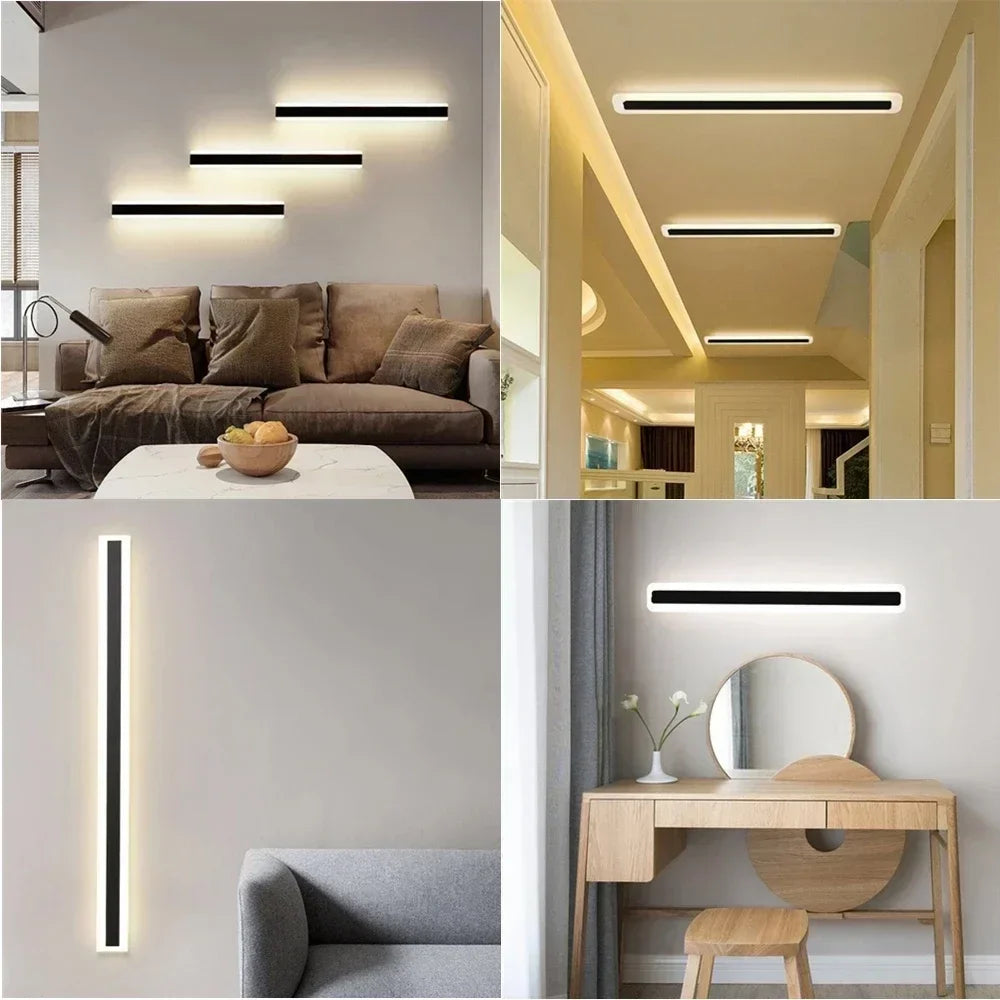 Solar Led Wall Light Outdoor 100cm Waterproof IP65 Long Wall Lamp for Garden Porch Light Washing Lamp for Courtyard