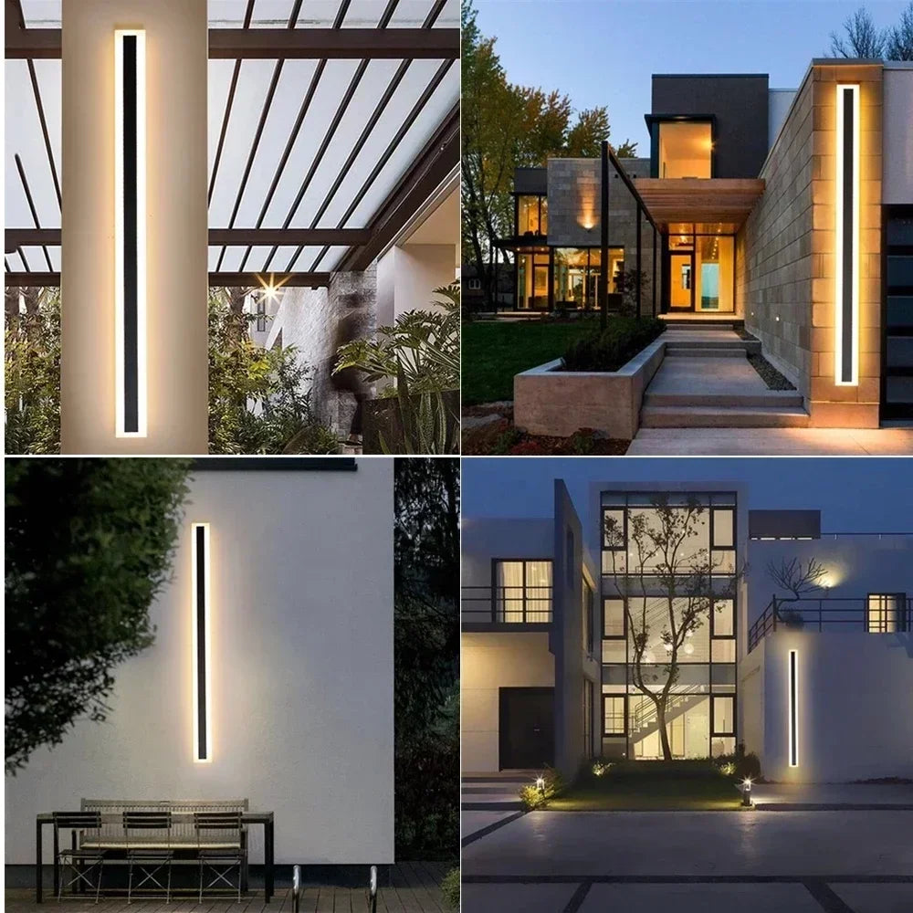Solar Led Wall Light Outdoor 100cm Waterproof IP65 Long Wall Lamp for Garden Porch Light Washing Lamp for Courtyard