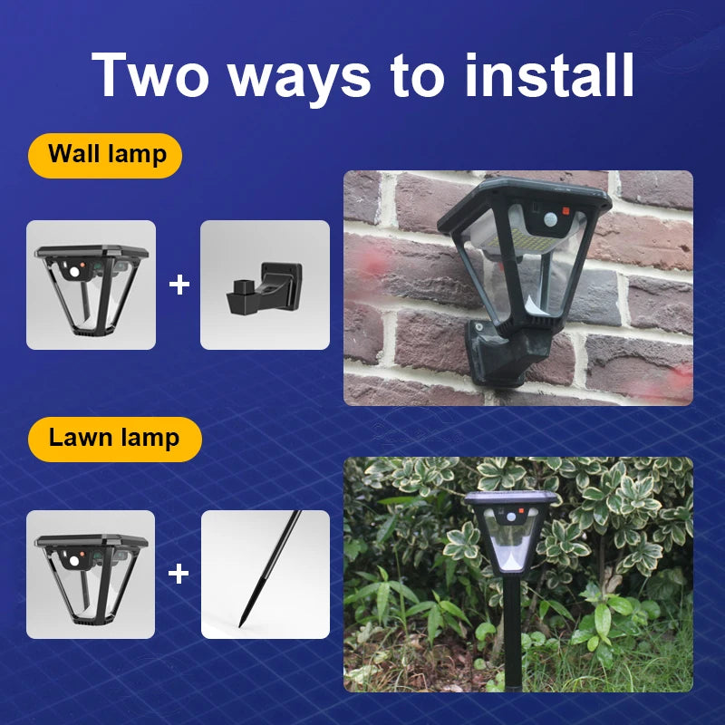 LED Solar Light Motion Sensor Outdoor Garden Street Light Remote Control Waterproof Wall Light Garage Floodlight Courtyard light