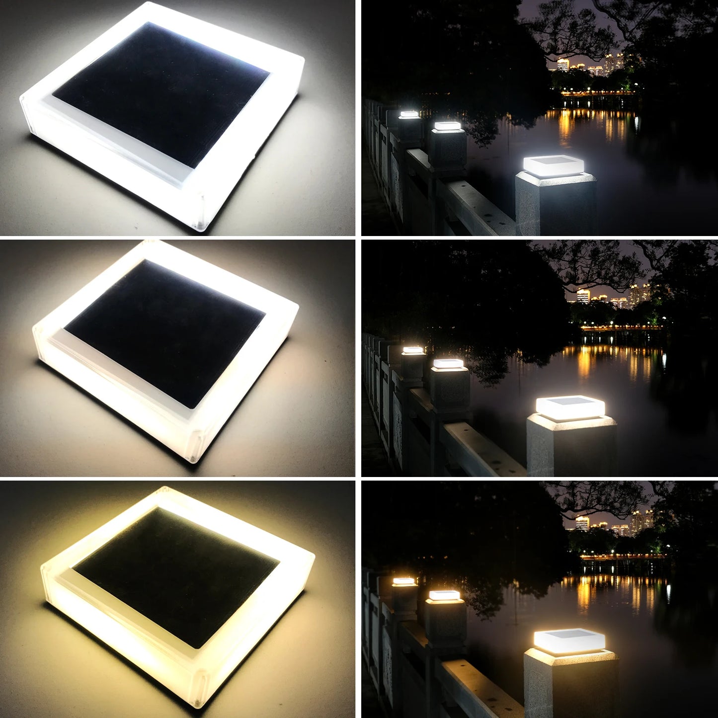 2PCS 3 Colors Solar Light Fence Light IP65 Outdoor Solar Lamp For Garden Decoration Gate Fence Wall Courtyard Cottage Solar Lamp