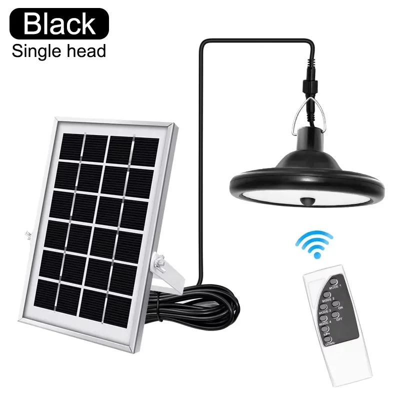 10400mAh Double Head Solar Pendant Light Waterproof High Capacity Outdoor / Indoor Solar Lamp Suitable for Courtyards, Garages