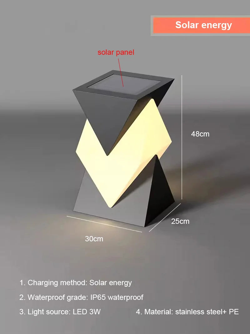 Solar Pillar Lights Outdoor Waterproof LED Wall Lamp Home Decor Modern Gate Garden Villa Lighting Solar Energy Super Bright Door