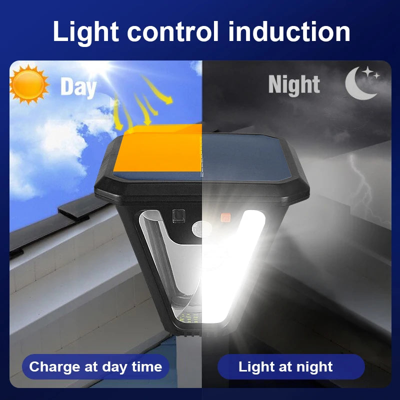5000LM Outdoor Solar Lights Motion Sensor Solar Powered Lamp USB Rechargeable Wall Light Garden Decoration Landscape floodlight