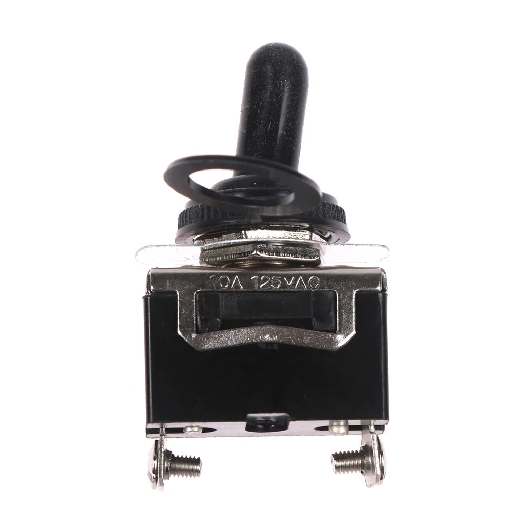 Heavy Duty On/Off Small Spst Toggle Switch Miniature + Waterproof Cover 12v Rocker Car Products Interior Parts Start Stop Button
