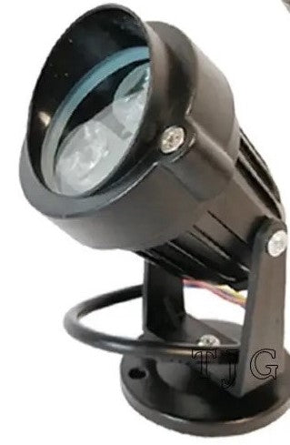 Garden Spotlight 12V DC, lawn Lamp, Waterproof Landscape lighting, Blue Green Warm White. Power: 9W, voltage: 12V DC, lumens: 100LM/W, Lead Wire 25cm Length.