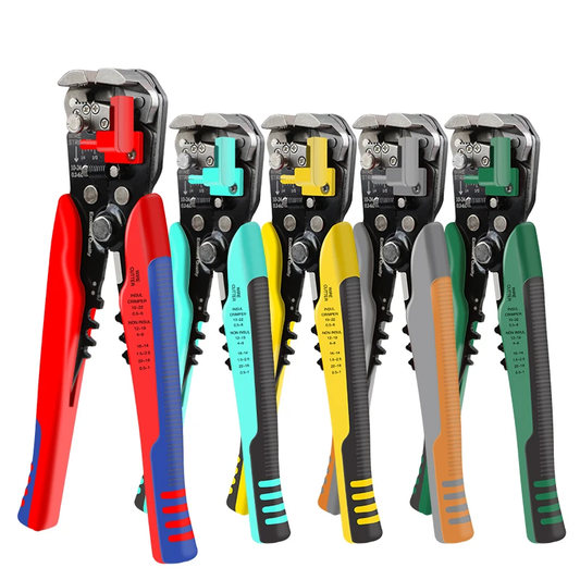 Multifunctional Wire Stripping Pliers, Precision wire stripping, Cable cutting, Multiple Crimping Terminal. Item Description: Length: 205mm. Stripping Range: 24-10AWG / 0.2-6mm. Crimping Terminals: 22-10AWG 0.5-6mm. Cutter Head: Zinc alloy head. Hardness: HRC55-60. 