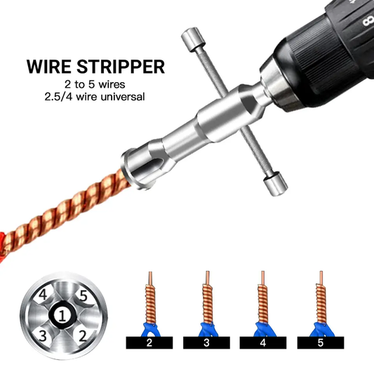 Automatic 2-5 Wire Stripper and Twister Tool. Specifications: Material: Steel Galvanized. Features: High hardness, Wear resistance.