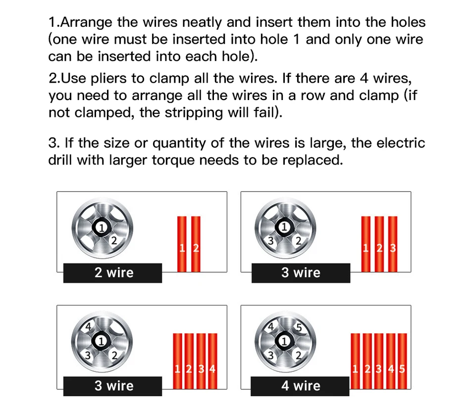 Automatic 2-5 Wire Stripper and Twister Tool. Specifications: Material: Steel Galvanized. Features: High hardness, Wear resistance.