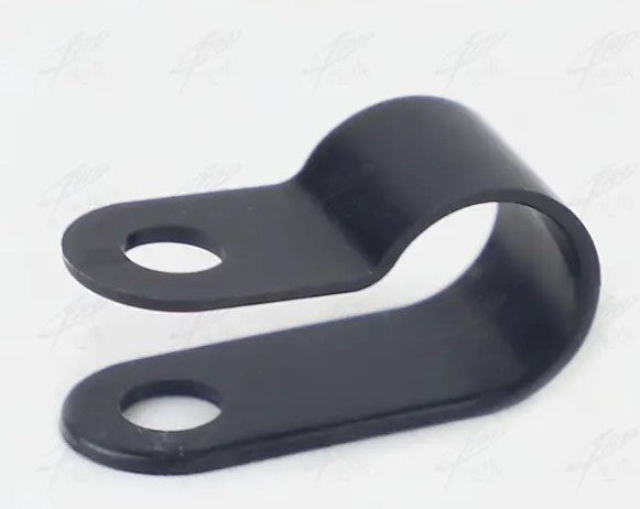 16mm R-Type Nylon Cable Clamp, Cable clip R-8.4 Black or White Plastic. Cable Clamp / Clip can be used to organize and fix many types of Cables with a Screw