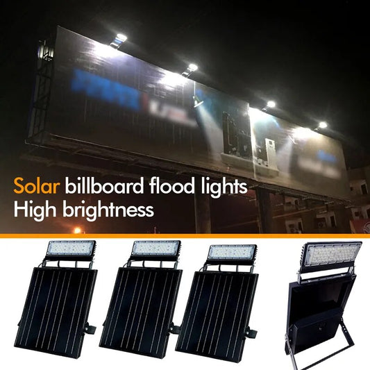 ACMESHINE 50W Super Solar Led Billboard Lights Aluminium Billboard Flood Lights IP65 Adjustable Bracket Advertising Lamp