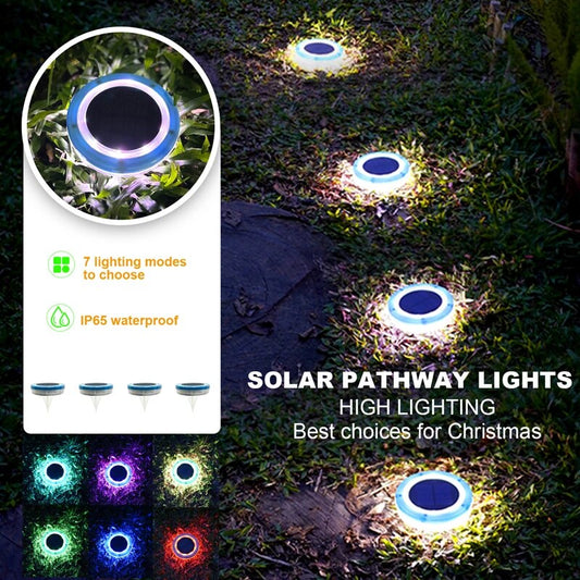 ACMESHINE 8 LEDS 7 Colours Solar Led Lawn Light Ip67 Waterproof Christmas Decoration Outdoor Garden Landscape Lights