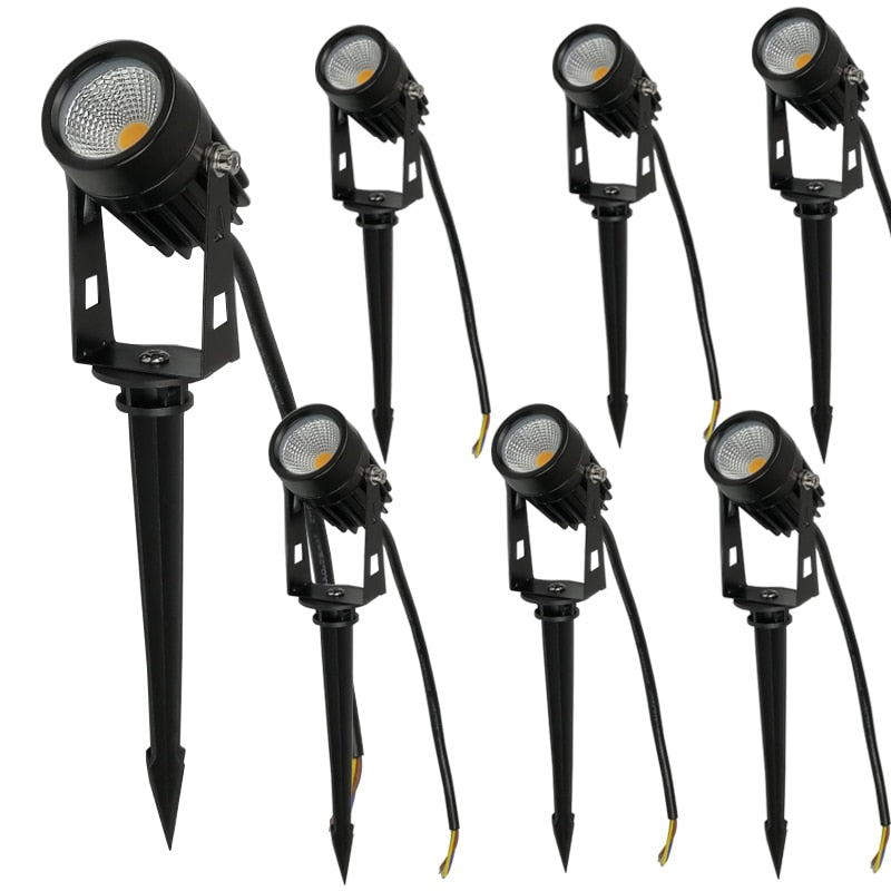 10PCS new 3W 5W LED Garden lighting Outdoor Spike Lawn Lamp Waterproof Lighting Led Light Garden Path Spotlights 12V-DC