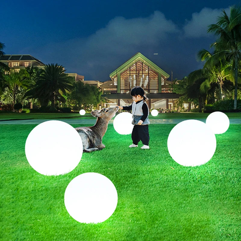 Solar LED Garden Ball Lights Outdoor Christmas Decoration Street Lawn Lamp Rechargeable RGB Swimming Pool Floating Light