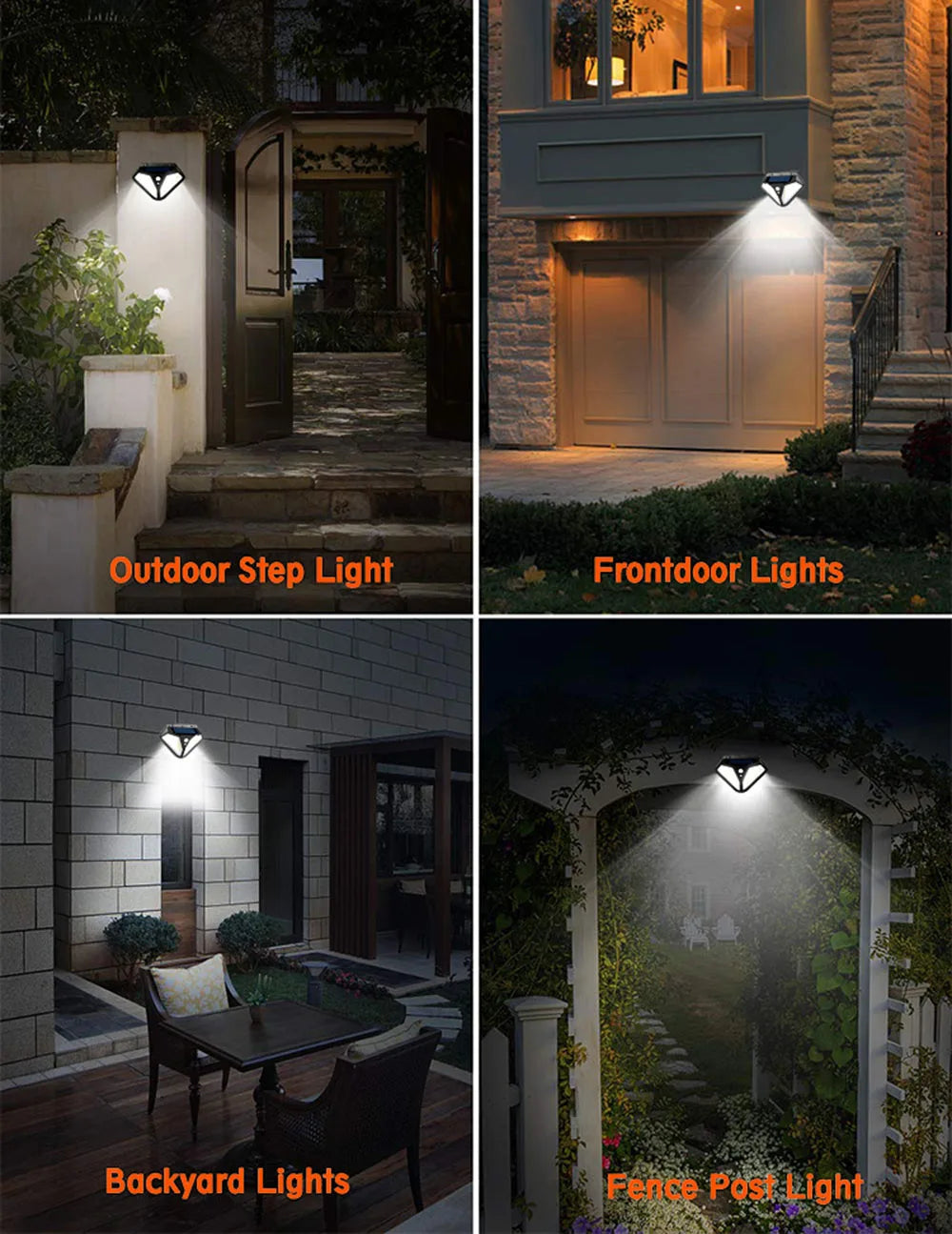 2side 102LED PIR Motion Sensor Solar Energy Street lamp 3 lighting modes Yard Path Home Garden Solar Power Induction Wall Light
