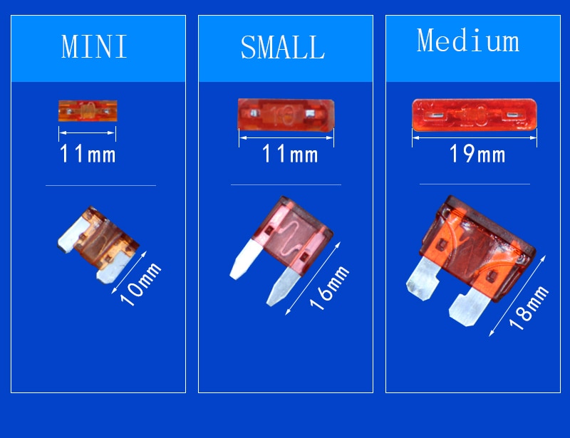 5pcs/10pcs12V MINI SMALL MEDIUM Size Car Fuse Holder Add-a-circuit TAP Adapter Micro Mini Standard ATM Blade Fuse