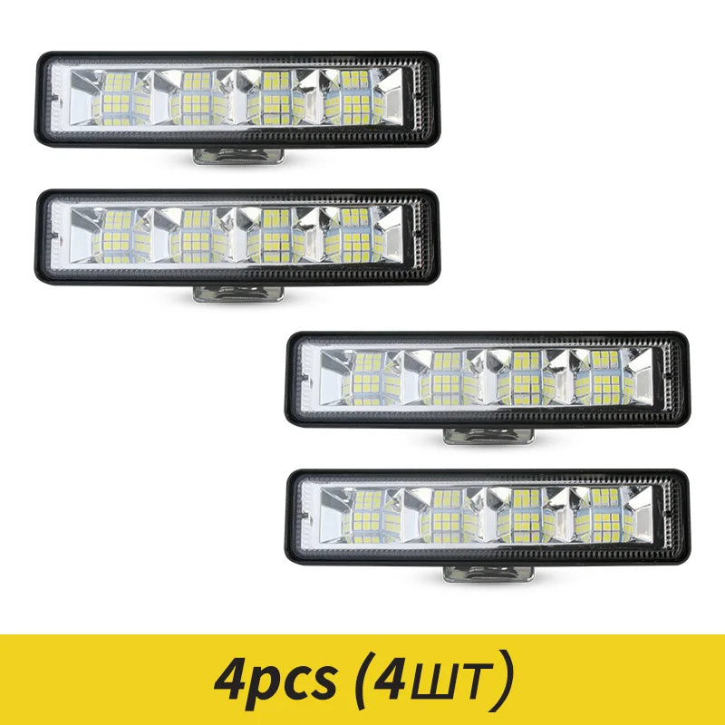 72W Car Work Light LED Bar  4x4 24 LED Working Bar Offroad SUV ATV Tractor Boat Trucks Excavator 12V 24V led Combo Beam