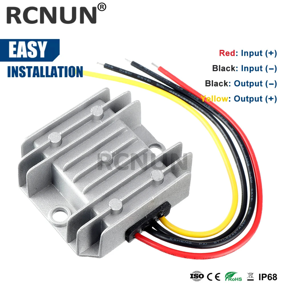 RCNUN 12V 24V to 5V 6V 10A Step Down DC DC Converter Regulator 12 Volt to 5 Volt 50W Buck Power Supply for Cars Toys - Free Shipping