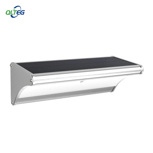 QLTEG Super Bright Motion Sensor LED Solar Light 1000LM Highlight Waterproof Garden Wall Security Lamp by Microwave Radar Motion