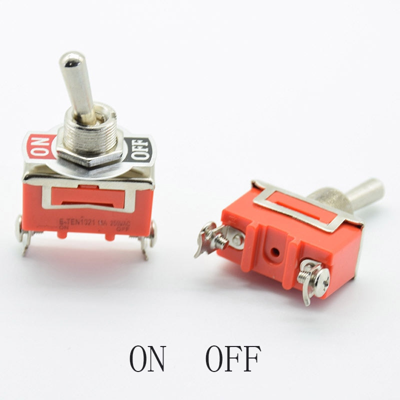 Stainless Steel Waterproof Toggle Swith 12V Heavy Duty Toggle Flick Switch ON OFF ON Car Metal SPDT SPST P0.05 15A 250V Terminal