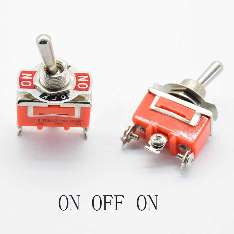 Stainless Steel Waterproof Toggle Swith 12V Heavy Duty Toggle Flick Switch ON OFF ON Car Metal SPDT SPST P0.05 15A 250V Terminal